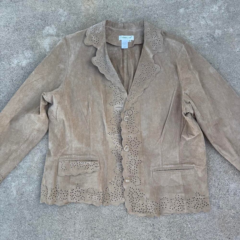 Vintage tan suede jacket with